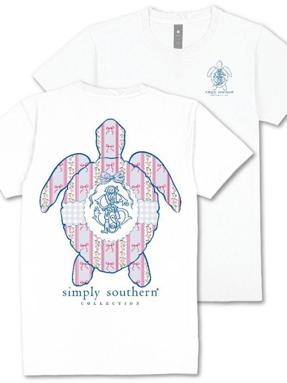 Simply Southern Coquette Logo Track a Sea Turtle T-shirt White Womens XL Tee
